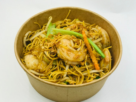 Soft Fried Noodles With King Prawns