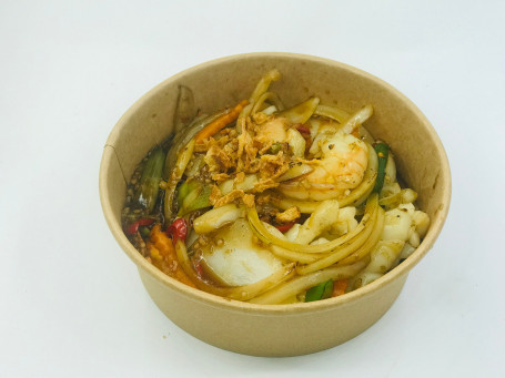 Stir Fried Sea Food (Prawn And Squid) With Lemongrass And Chilli Sauce