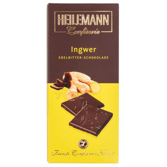 Heilemann Hauchdünne Dunkle Schokoladentafel Mit Ingwer