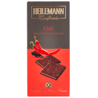Heilemann Hauchdünne Tafel Schokolade Chili Zartbitter