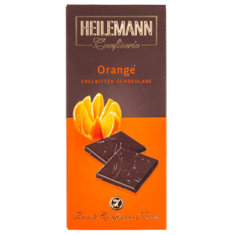 Heilemann Hauchdünne Tafel Schokolade Orange Zartbitter