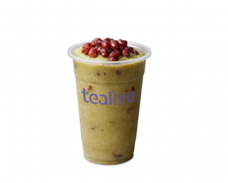 Matcha Smoothie With Red Bean