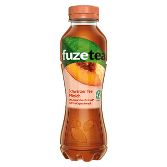 Fuze Eistee Schwarzer Tee Mit Pfirsich