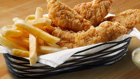 Plain Chicken Tenders W/Fries Basket