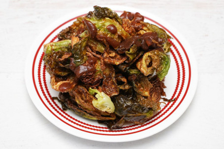 T/A Fried Brussel Sprouts With Black Tahini Date Syrup