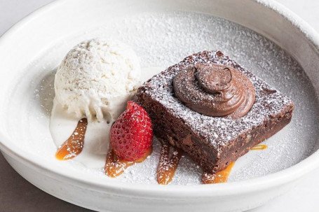 Warm Chocolate Brownie Stack [V]