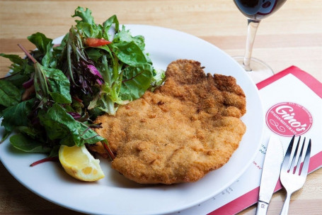 Veal Schnitzel And Salad