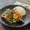 Mixed Seafood Sweet Basil Stir Fry With Rice