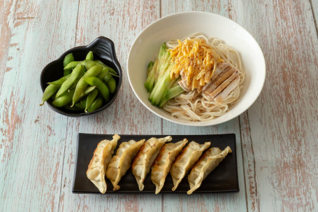 Meal D (Chicken Cold Noodle, Edamame Beans And Chicken Gyoza)