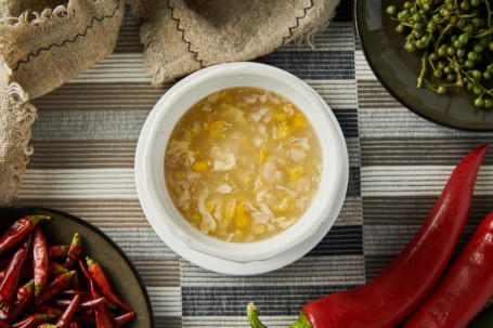Sweet Corn And Minced Chicken Soup Jīn Sù Jī Rōng Gēng (Per Person)