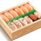 Zá Jǐn Sān Wén Yú Shòu Sī Shèng B Gòng12Jiàn Verschiedenes Lachs-Sushi-Set B Insgesamt 12 Stück