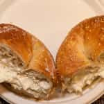 Plain Cream Cheese Bagel Sandwich