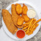 Seafood Sampler With Fries