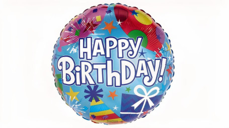 17'' Happy Birthday (Farbiger Hintergrund) Ballon