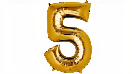 33 '' Goldzahl (5) Ballon
