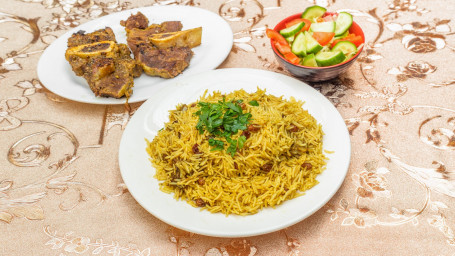 Rice With Lamb And Salad