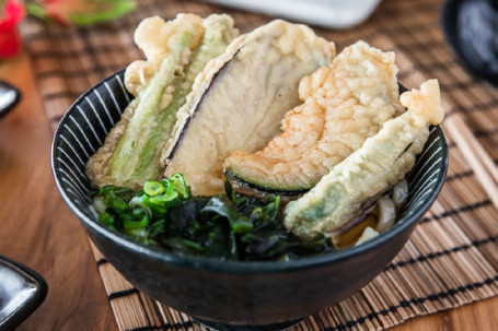 Vege Tempura Udon With Edamame