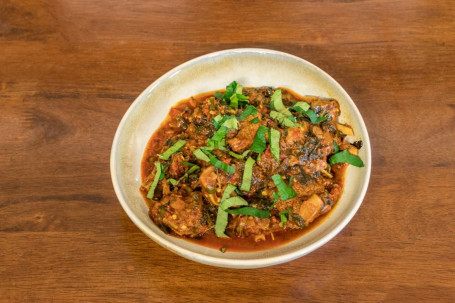 Eforiro Soup (Green Leaves) Served With A Choice Of Pounded Yam, Eba Or Amala