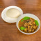 Oha Soup served with a choice of Pounded Yam, Eba or Amala
