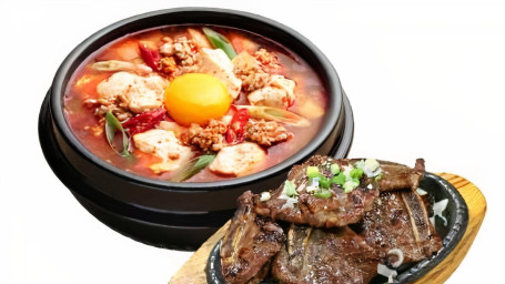 1. 섞어 순두부 La 갈비 Mixed Soft Tofu La Gal Bi