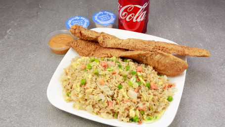 2Pc Fish With Fried Rice Special