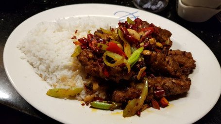 Spare Ribs With Garlic And Fry Chilli Chuān Jiāo Gǔ Fàn