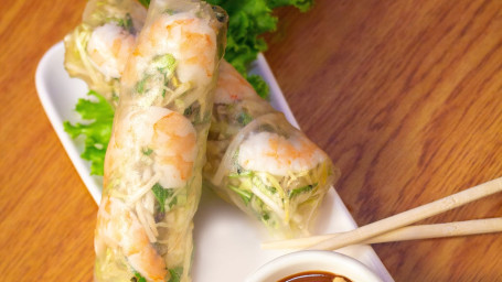 A3-Fresh Wrapped Shrimp Rolls/2Pc Chún Shǒu Gōng Xiān Xiā Juǎn