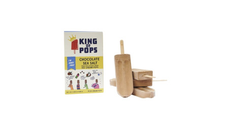 King Of Pops Dairy Free Coconut Chocolate Sea Salt Popsicles (2.9Oz 4Pk)