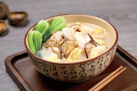 Zhū Gǔ Tāng Nián Gāo Rice Cake With Shredded Pork In Signature Pork Bone Soup