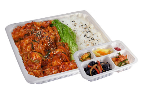 Chūn Chuān Chǎo Là Jī Pèi Fàn Chuncheon Spicy Fried Chicken With Rice