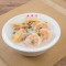 xiā qiú jī zhōu Shrimp and Chicken Congee