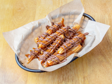 Churros With Nutella And Caramel