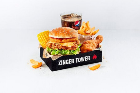 Zinger Tower Box Mahlzeit Mit 1 Stück Huhn