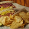 Corned Beef On Rye With Chips, 1/2 Fry Or Slaw