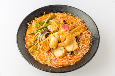 Malaysian Laksa Curry Mixed Seafood Soup Mǎ Lái Lè Shā Hǎi Xiān Dàng Mǐ