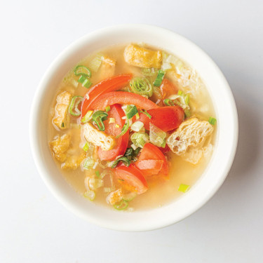 Tomato Tofu Egg Drop Soup Fān Jiā Dòu Fǔ Tāng