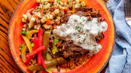 Baked Lamb W/Yellow Rice