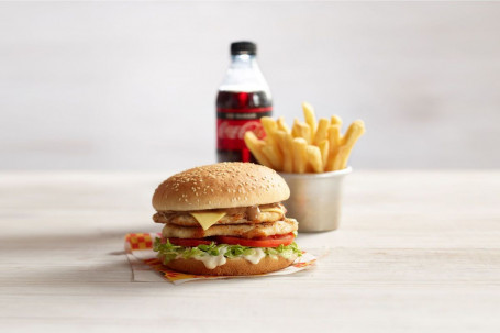 Doppelfilet-Oprego-Burger-Mahlzeit (2610 Kj).