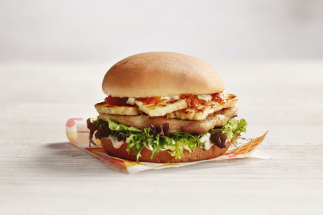 Halloumi Und Chicken Burger (3590 Kj).