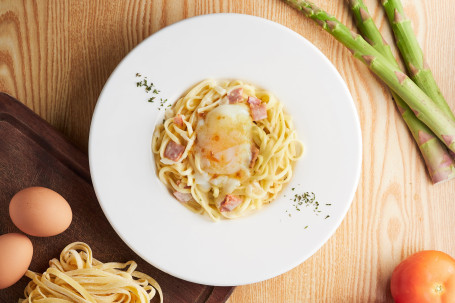 Wēn Quán Dàn Kǎ Bāng Ní Biǎn Yì Fěn Linguine Carbenara With 63' Poached Egg