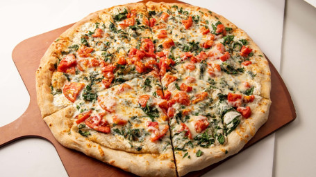 14 White Ricotta Spinach Tomato Pizza