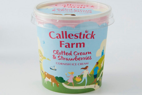 Mini Pot Callestick Clotted Cream Erdbeere 125Ml (V)