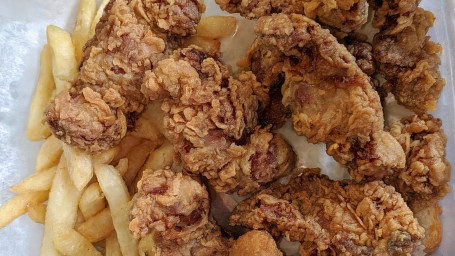 40 Wings With Box Fries