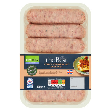 Morrisons Die Besten 6 Dicken Cumberland-Würstchen 400 G