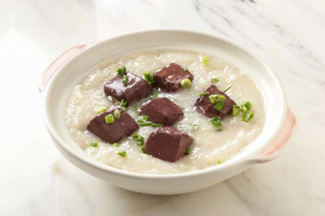 Zhū Hóng Zhōu Porridge With Pork Blood Cube