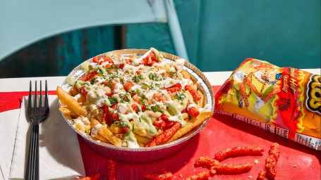 Hot Cheetos Elotes Fries