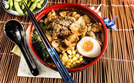 Spicy Pork Belly Udon Noodle Soup