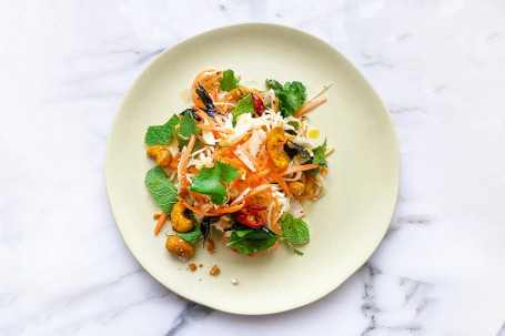 Lime And Poppy Seed Slaw With Turmeric Cashews