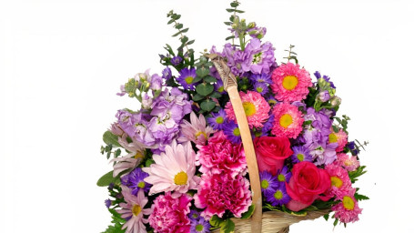 Sweetly Spring Basket Flower Arrangement