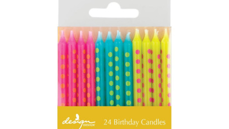 Bright Dots Candles 24Pk